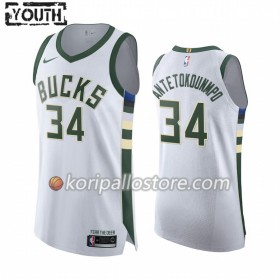 Milwaukee Bucks Giannis Antetokounmpo 34 Nike 2019-2020 Association Edition Lasten Pelipaidat Swingman